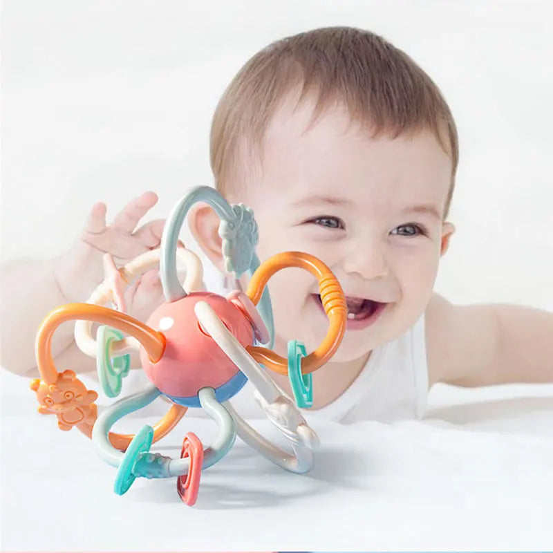 Baby Rattle Teether Educational Sensory Toy