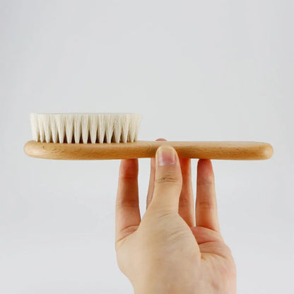 2PCS Baby Comb Set Wooden Brush