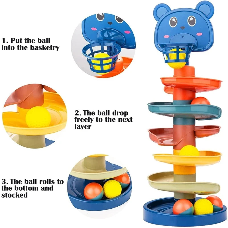 Montessori Rolling Ball Tower Toy