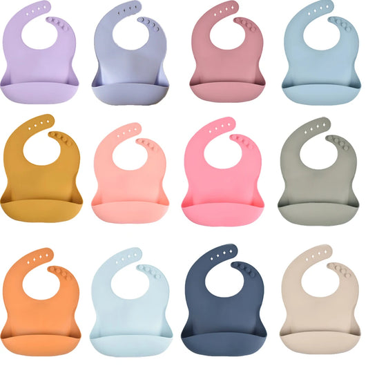 Silicone Baby Bibs Waterproof Toddler Feeding Bibs