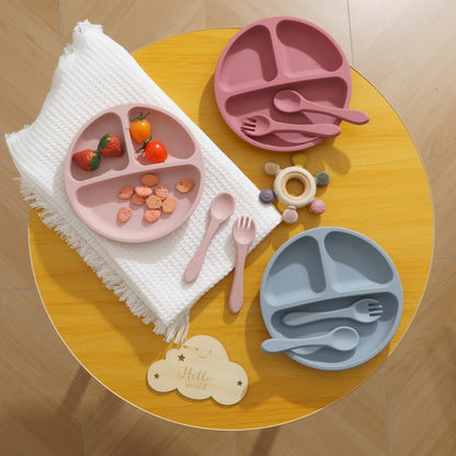 3PCS Silicone Baby Tableware Set