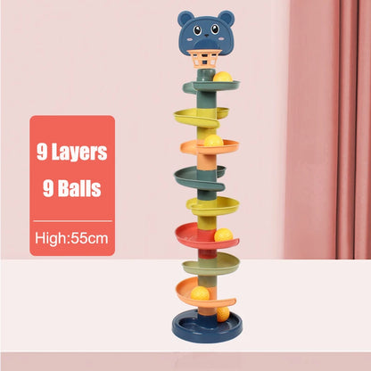 Montessori Baby Rolling Ball Tower Toy