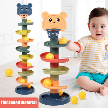 Montessori Baby Rolling Ball Tower Toy