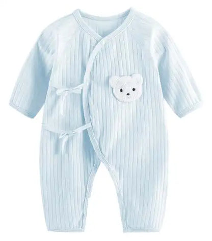 Boys Girls 100% Cotton Newborn Long Sleeve Jumpsuit