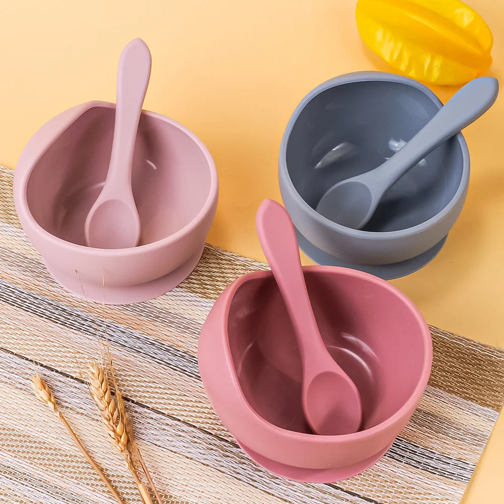 2PC Silicone Baby Sucker Bowls