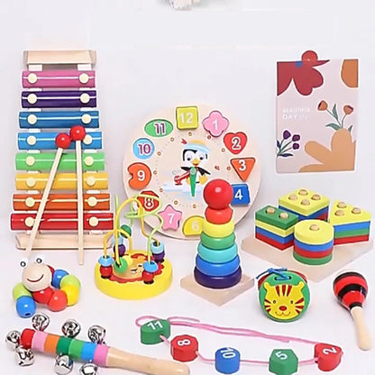 9-in-1 Wooden Montessori Toy Set