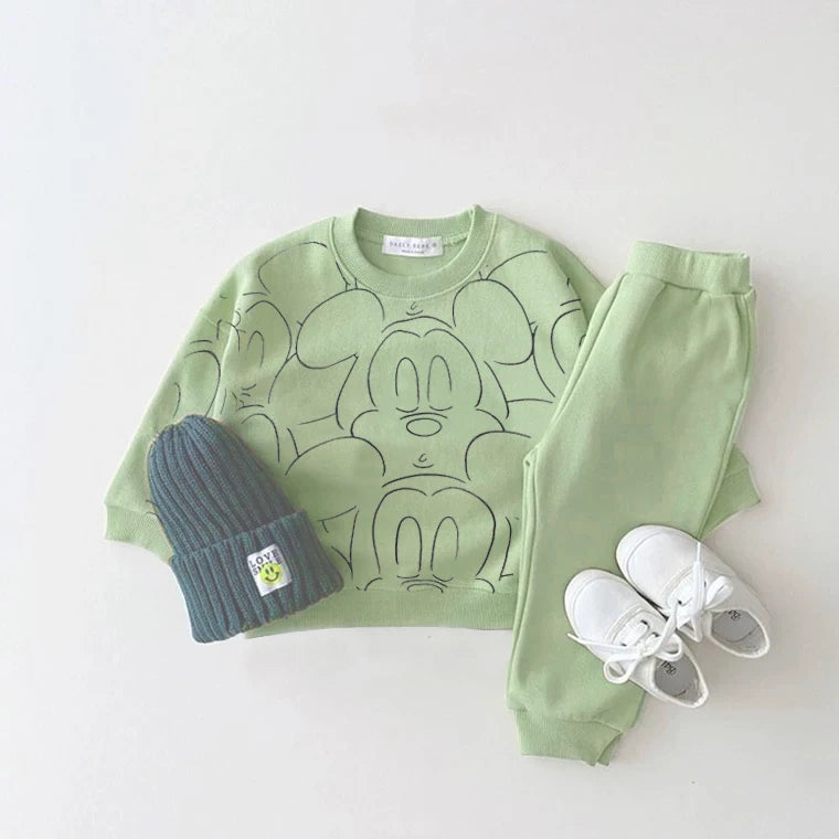 Cartoon Baby Tracksuit and Shorts Set