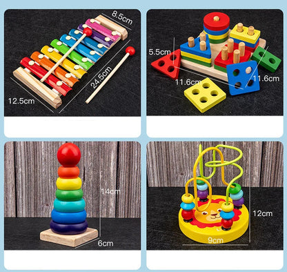 9-in-1 Wooden Montessori Toy Set