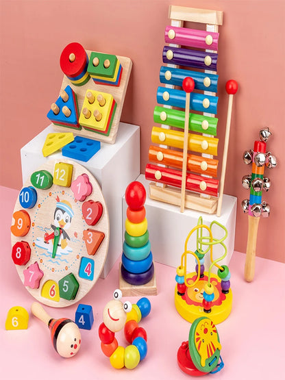 9-in-1 Wooden Montessori Toy Set